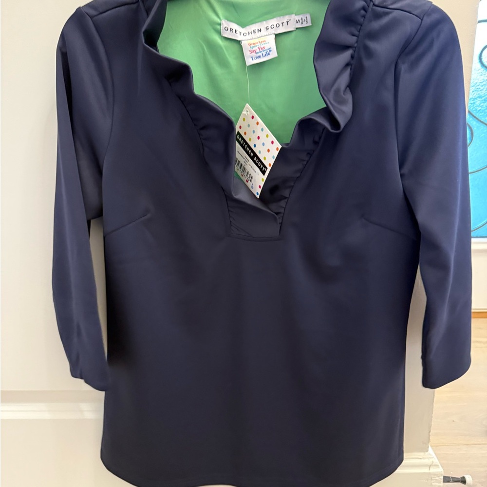 Gretchen Scott Designs navy top - Picture 3 of 4